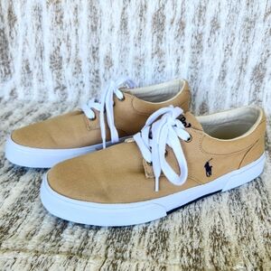 Polo Ralph Lauren "Felton" Canvas Sneaker Low-top Tan Pony Logo | Men's Size 11D